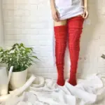 Thigh High Knit Socks - Image 10